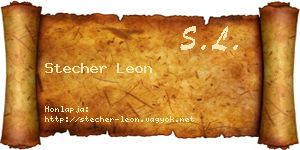 Stecher Leon névjegykártya